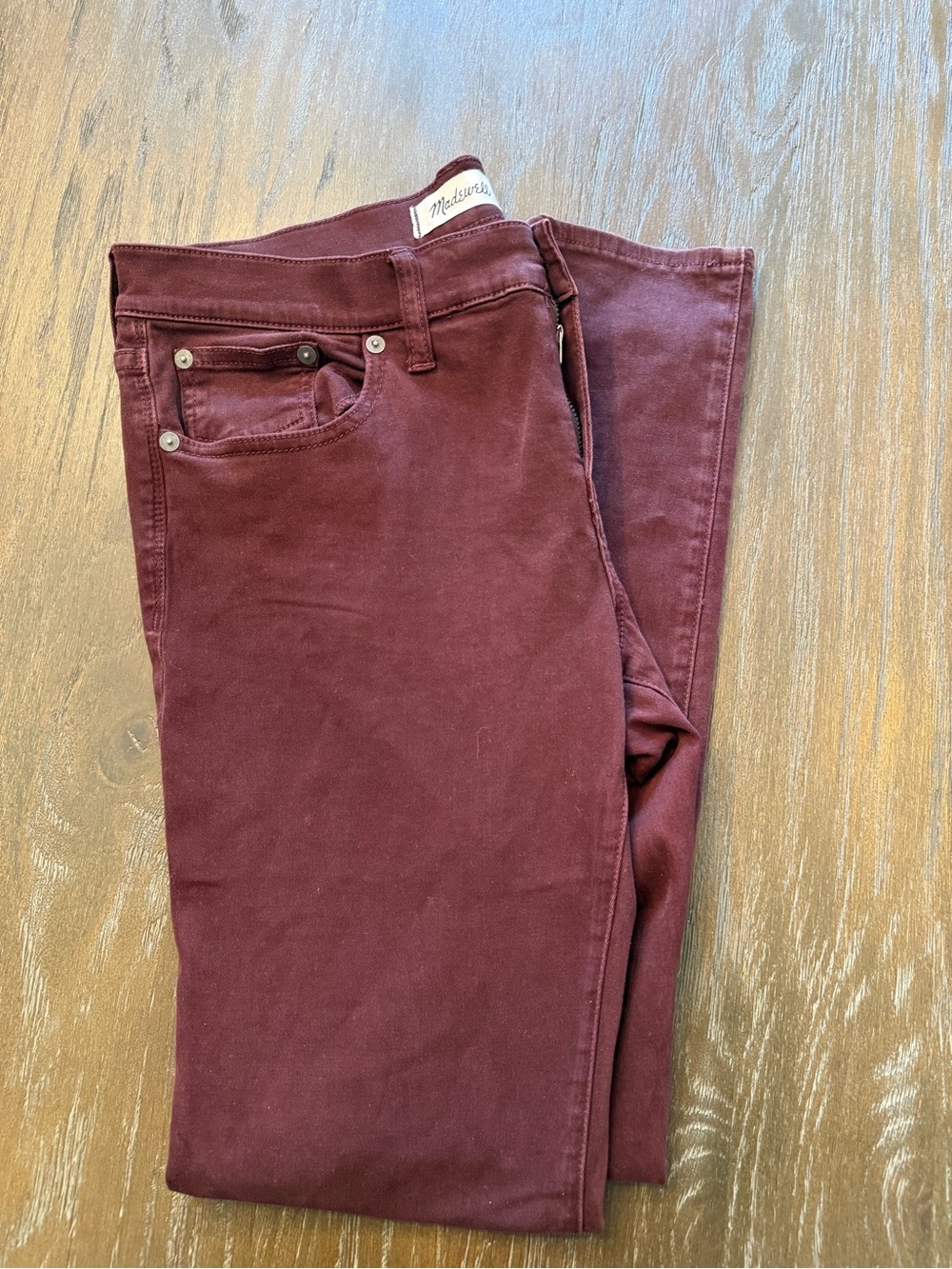 Madewell Women’s Burgundy Skinny Jeans- Size 29